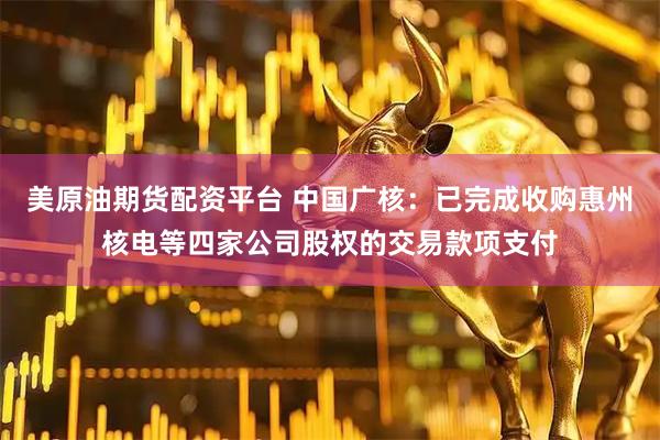 美原油期货配资平台 中国广核：已完成收购惠州核电等四家公司股权的交易款项支付